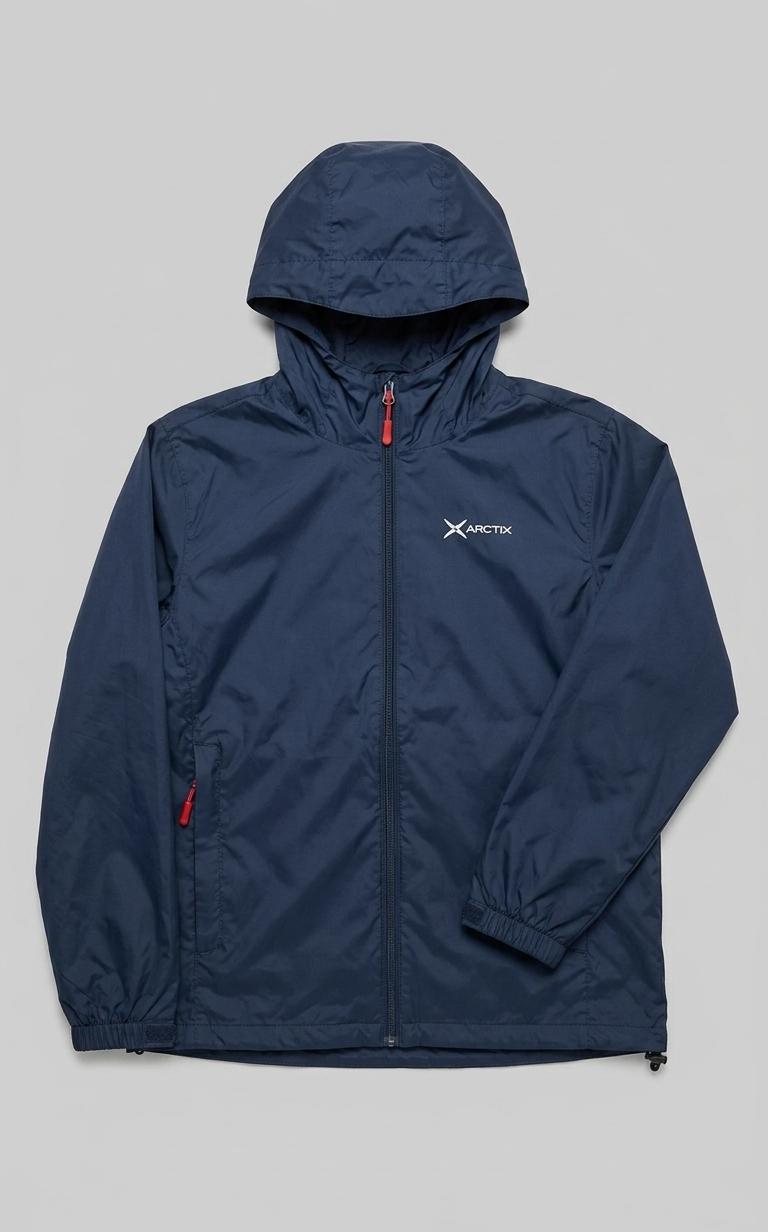 Hooded zip windbreaker